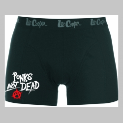 Punks not Dead čierne trenírky BOXER s tlačeným logom, top kvalita 95%bavlna 5%elastan